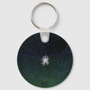 Orb Weaver Spider at night Key Ring