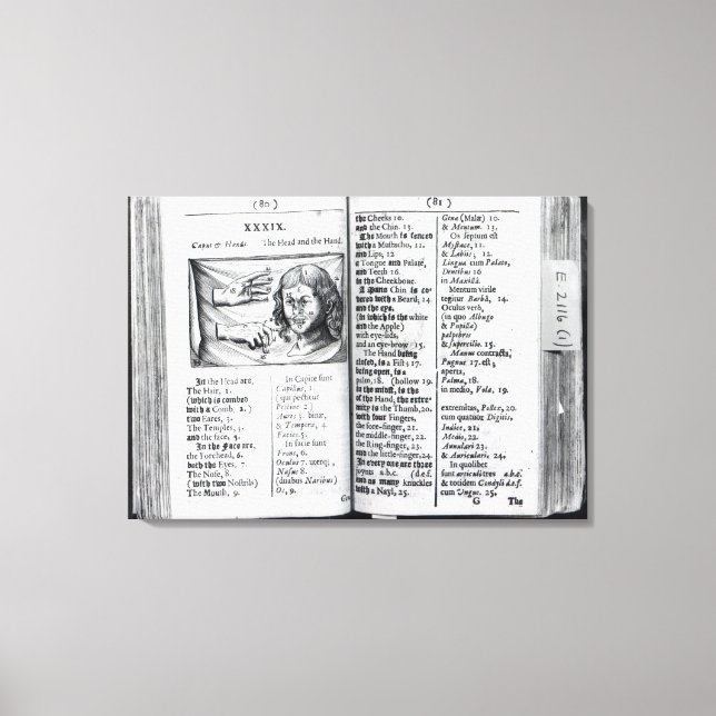 'Orbis Sensualium Pictus' Canvas Print (Front)