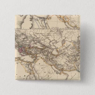 Orbis terrarum regni Persici tempore 15 Cm Square Badge