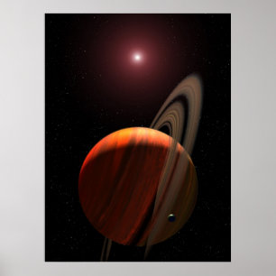 Orbiting a Red Dwarf Star Poster