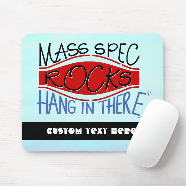 Orbitrap "Mass Spec Rocks", custom text Mouse Mat (With Mouse)