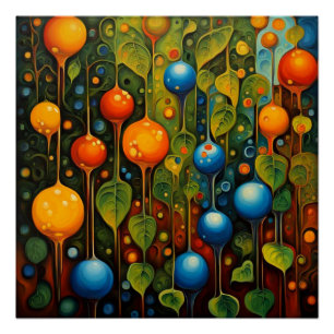 Orbs in foliage 5 poster