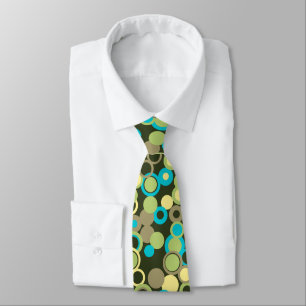 Orbs Polka Dot Green Two-sided Printed Tie