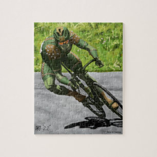 Orc Cyclist Bike Racing Small Fantasy Art Puzzle
