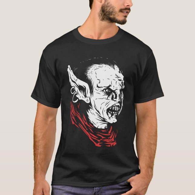 ORC Devil Grunge Black Art Illustration Trendy T-Shirt (Front)