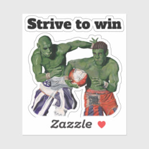 Orc Gladiator Football Sports Fantasy Art Sticker