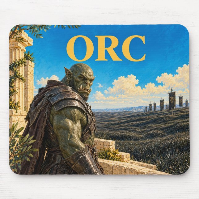 Orc, Gothic Fantasy Monster Mouse Mat (Front)