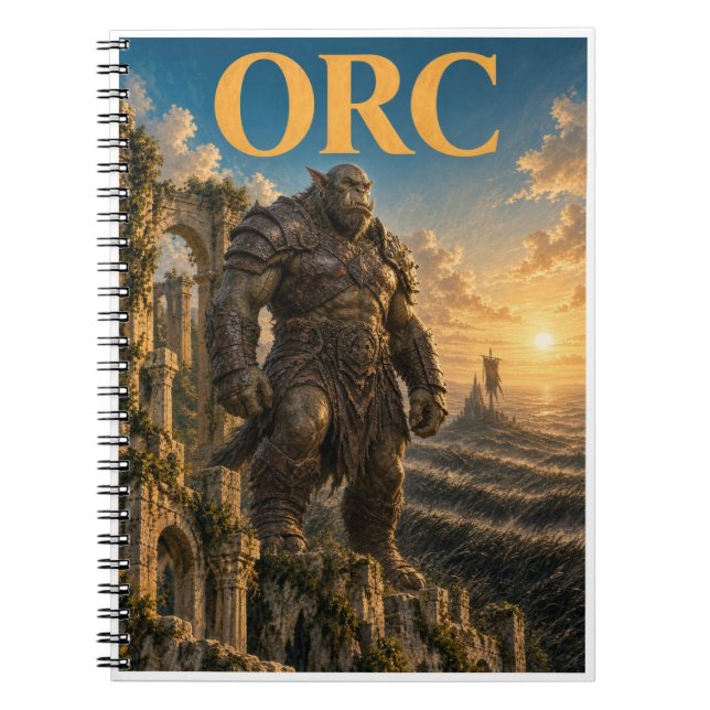 Orc, Gothic Fantasy Monster Notebook (Front)
