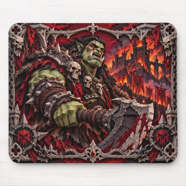 Orc, Paper Cut Monster Mouse Mat (Front)
