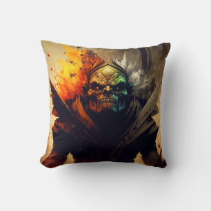 Orc Warlord Fantasy Pillow D&D Gift