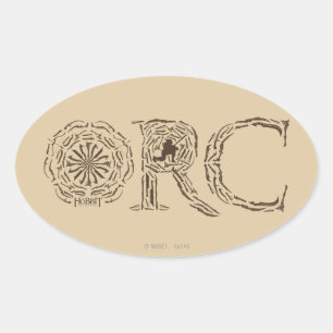Orc Weapons Collage Oval Sticker