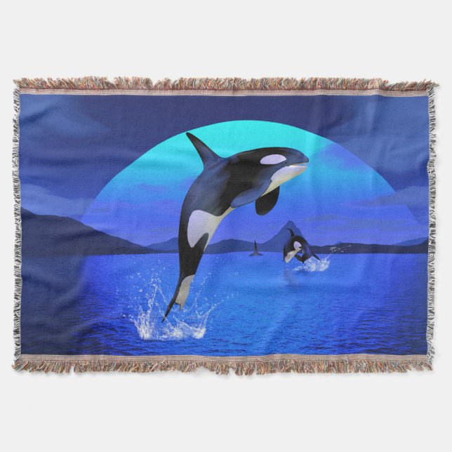 Orca 1 throw blanket (Front)