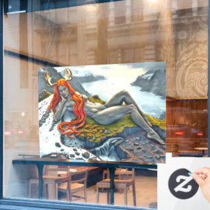 Orca Beneath the Goddess Window Cling