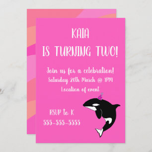 Orca Birthday Invitation