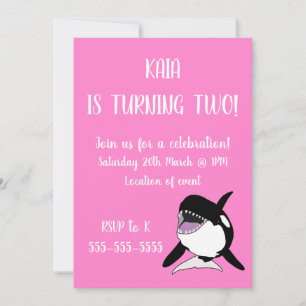Orca Birthday Invitation