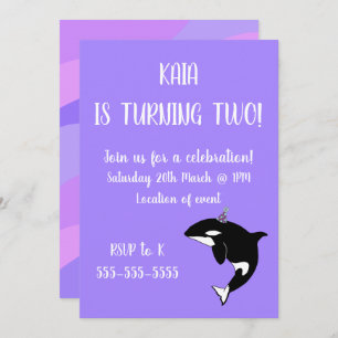 Orca Birthday Invitation