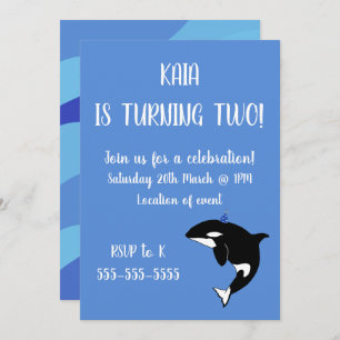 Orca Birthday Invitation