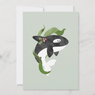 Orca Christmas Holiday Card