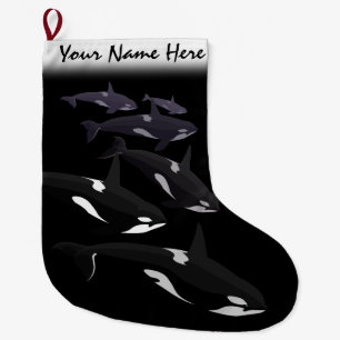 Orca Christmas Stocking Personalised Killer Whale