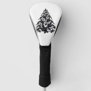 Orca Christmas Tree for Ocean and Marine Life Love Golf Head Cover