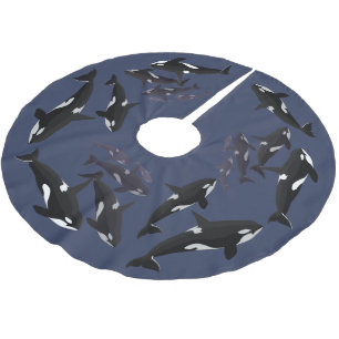 Orca Christmas Tree Skirt Killer Whale Tree Skirt