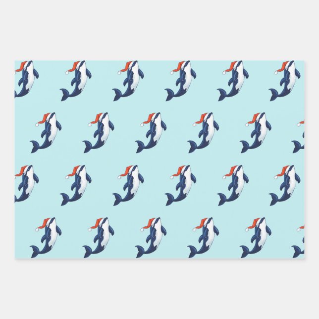 Orca Christmas wrapping paper (Front)