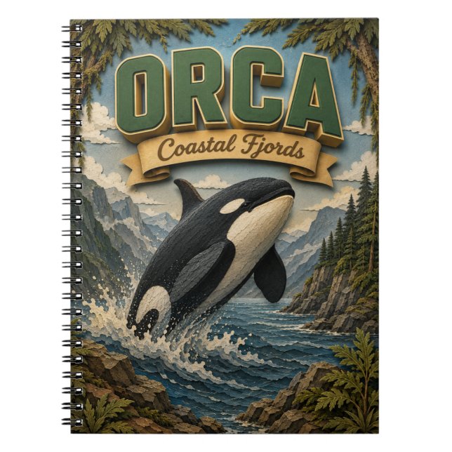 Orca Coastal Fjords POPCUT Notebook (Front)