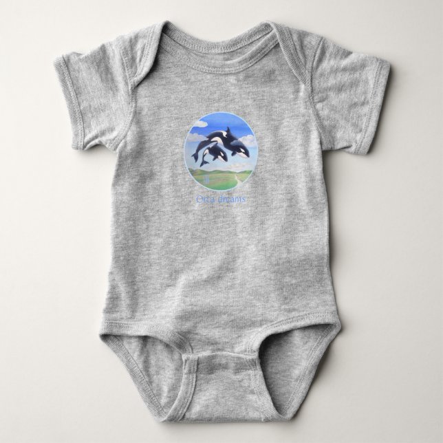 Orca Dreams Baby Bodysuit (Front)