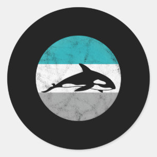 Orca Er Whale For Classic Round Sticker