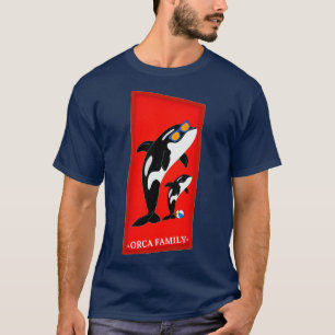 Orca Family Beach Sea Art Killer Whale Family Cute T-Shirt