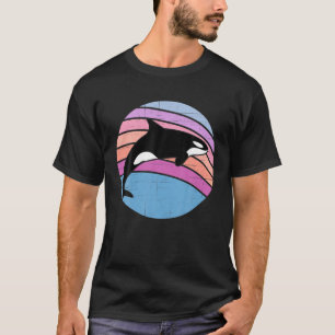 Orca Family Vintage Retro Art, Killer Whale Family T-Shirt
