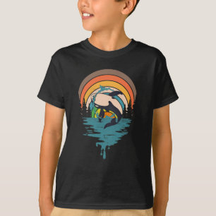 Orca Family Vintage Retro Art, Killer Whale Family T-Shirt