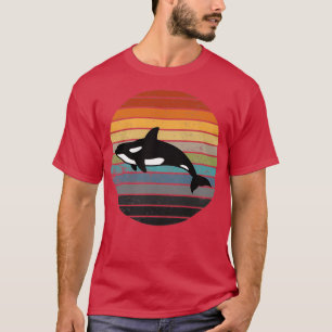 Orca Family Vintage Retro Art Killer Whale Family T-Shirt
