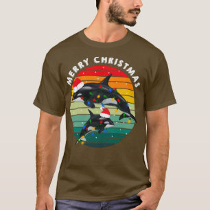 Orca Family Vintage Retro Killer Whale Family T-Shirt