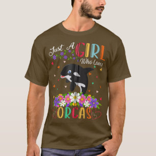 Orca Fish Lover Just A Girl Who Loves Orcas Zip Ho T-Shirt