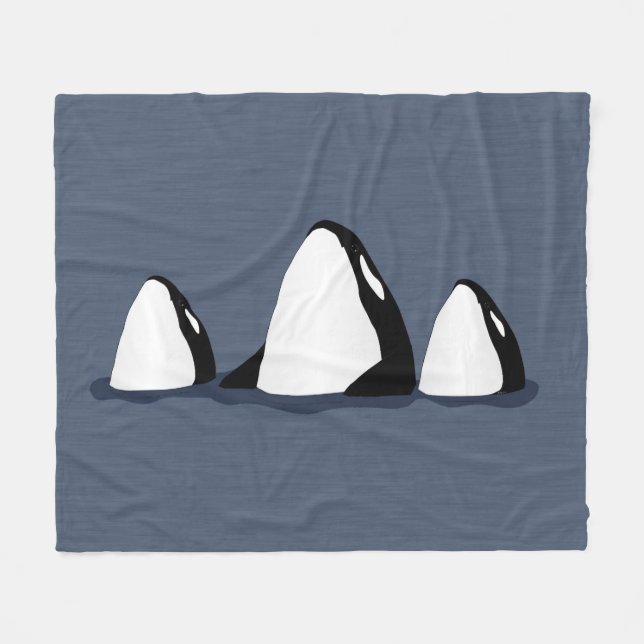 Orca Fleece Blanket (Front (Horizontal))