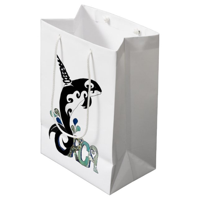 Orca Freedom Art Gift Bag (Front Angled)
