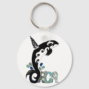 Orca Freedom Art Key Ring