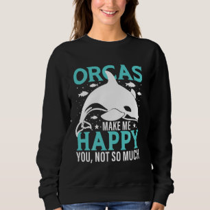 Orca  Graphic For Women Men Kids Whale Long Sleeve Sweatshirt