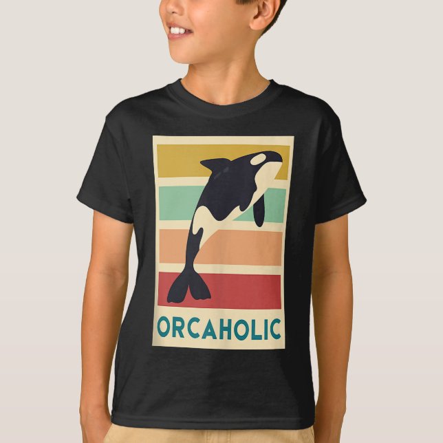orca graphic  killer whale lover ocean activist T-Shirt (Front)