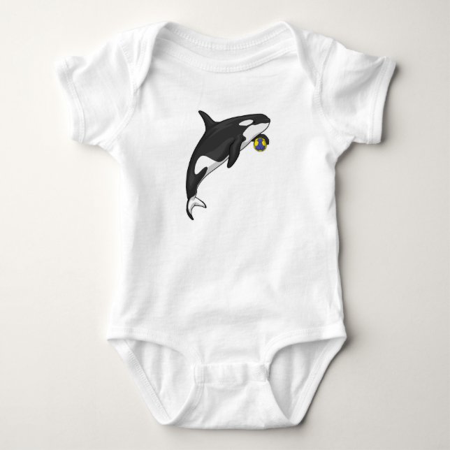 Orca Handball player Handball Baby Bodysuit (Front)