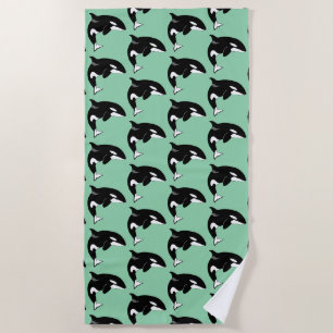 Orca Killer Whale Beach Towel