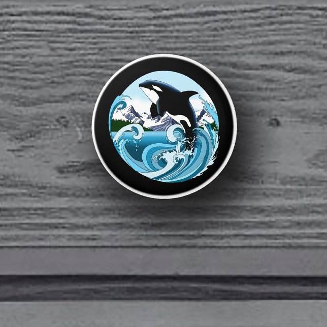 Orca Killer Whale Blue Ocean Ceramic Knob (Creator Uploaded)
