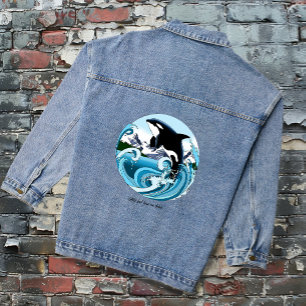 Orca Killer Whale Blue Ocean  Denim Jacket