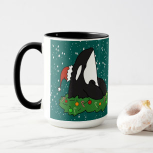 Orca Killer Whale Christmas  Mug