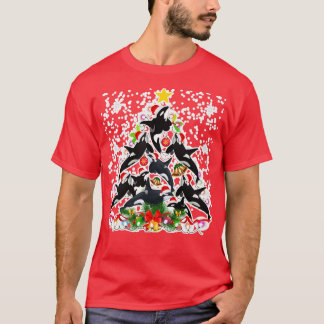 Orca Killer Whale Christmas Tree Orca T-Shirt