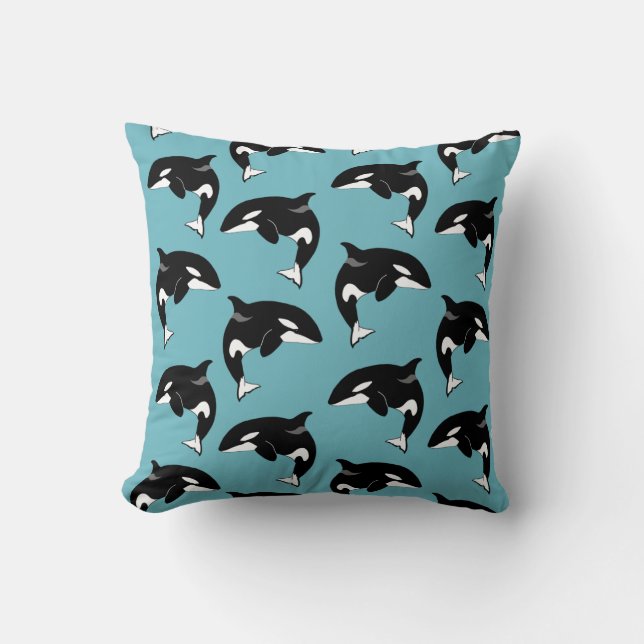 Orca Killer Whale  Cushion (Front)