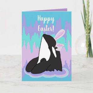 Orca Killer Whale Easter Card
