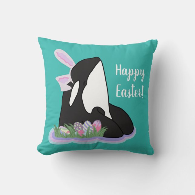 Orca Killer Whale Easter Cushion (Front)