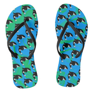 Orca Killer Whale Flip Flops